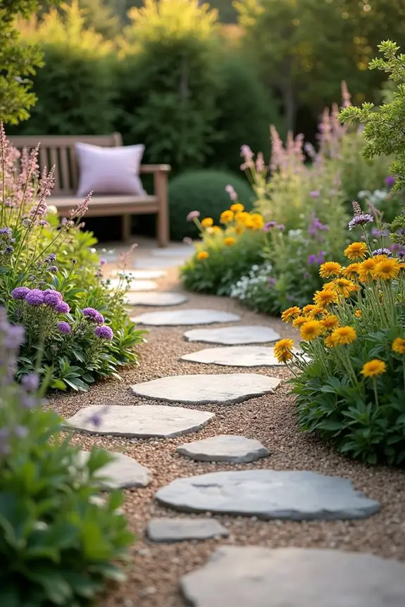 curvy stone pathway creation