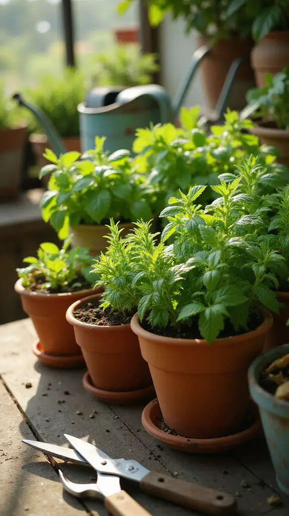 customizable potted herb gardening