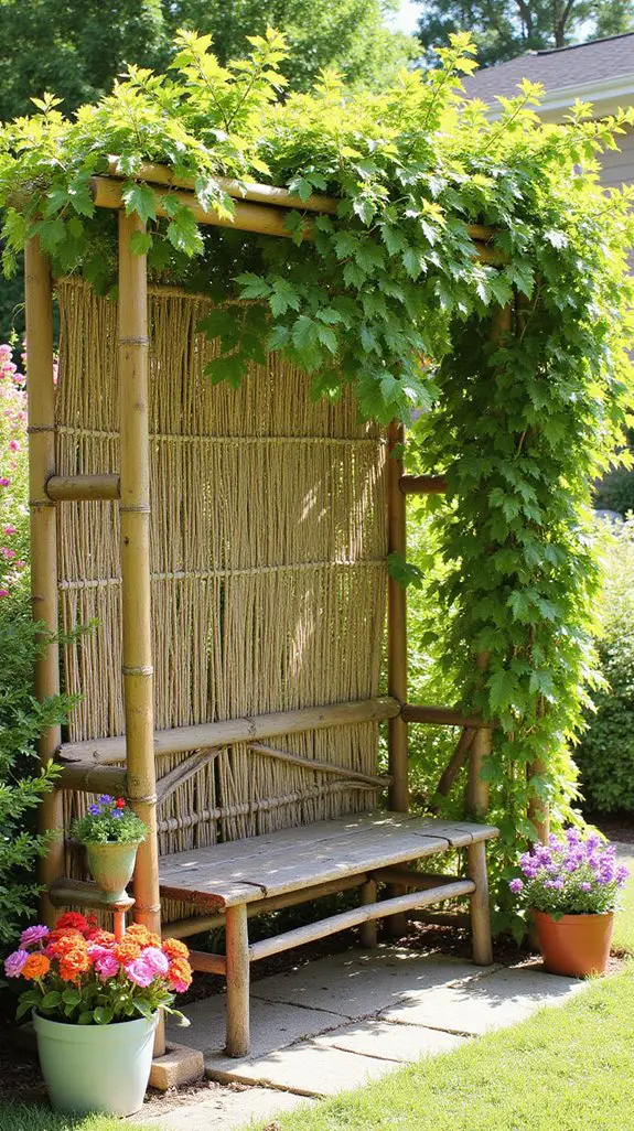 diy bamboo trellis construction