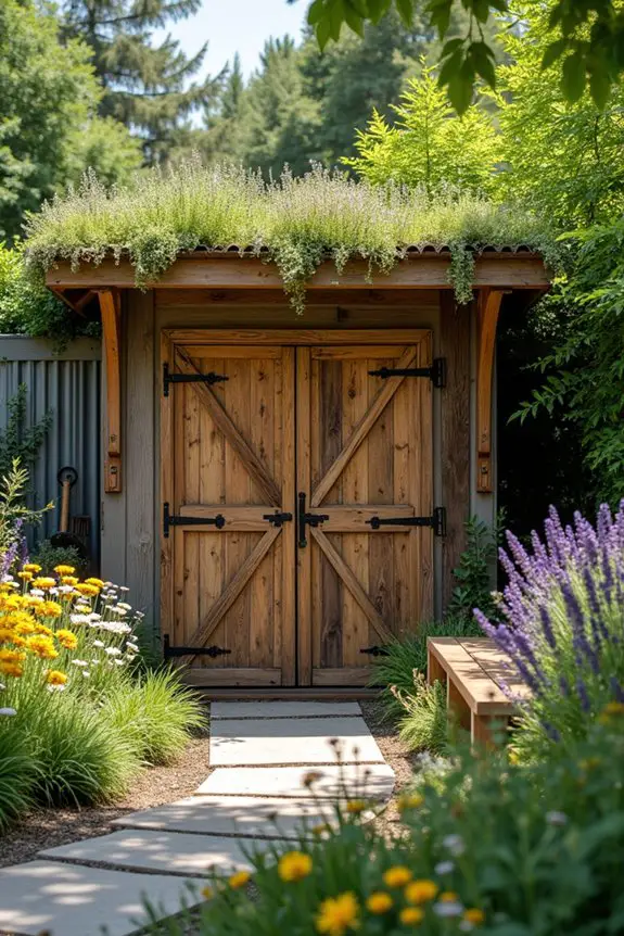 eco friendly shed materials enhance gardens