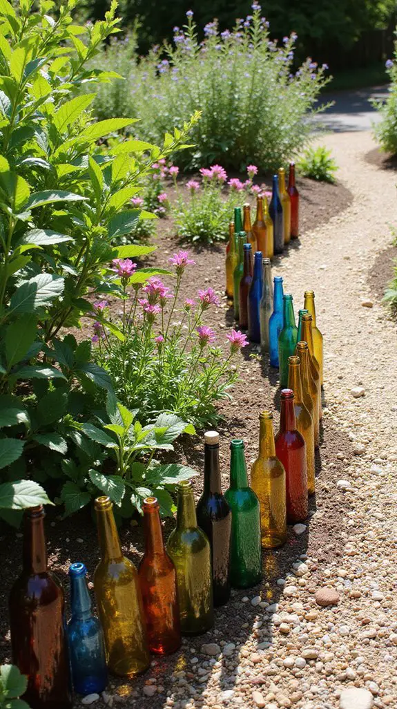 eco friendly wine bottle edging