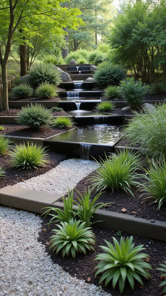 elegant minimalist water feature