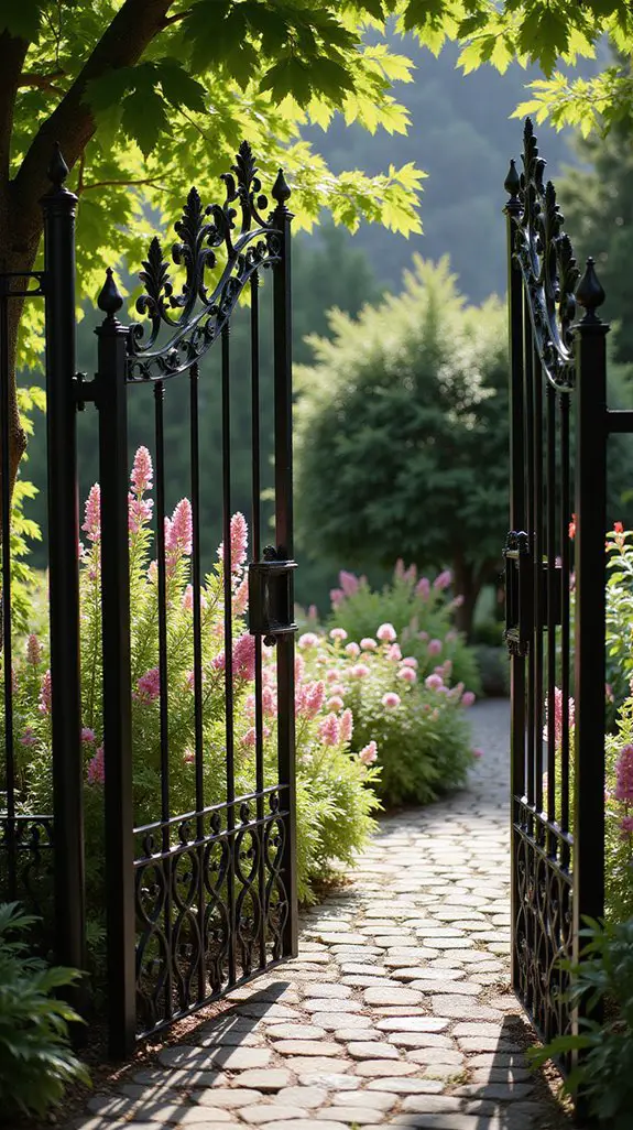 elegant wrought iron garden