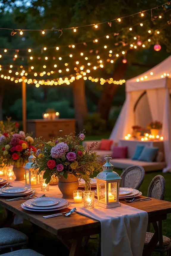 enchanting garden party lighting