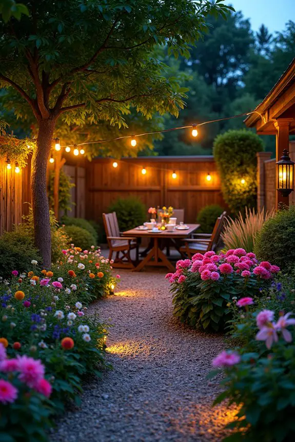 enchanting nighttime garden lighting