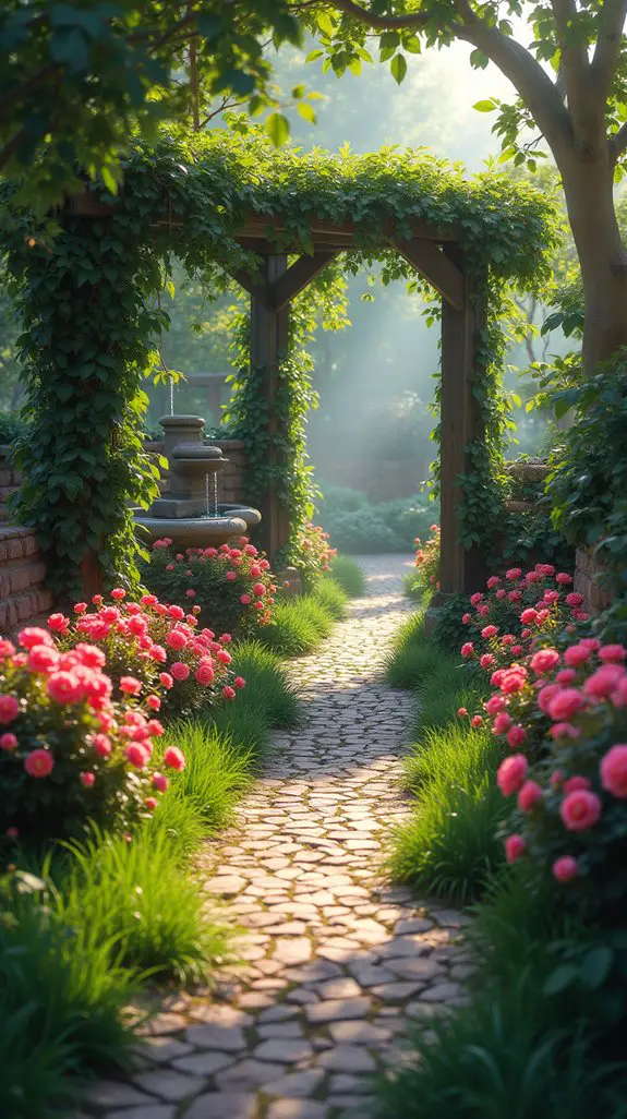 enchanting rose garden sanctuary