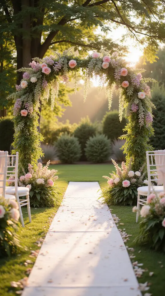 enchanting twinkling floral arch