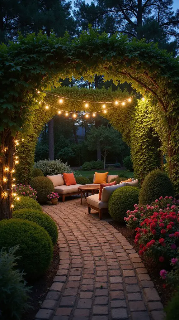 enhancing garden nightscape ambiance