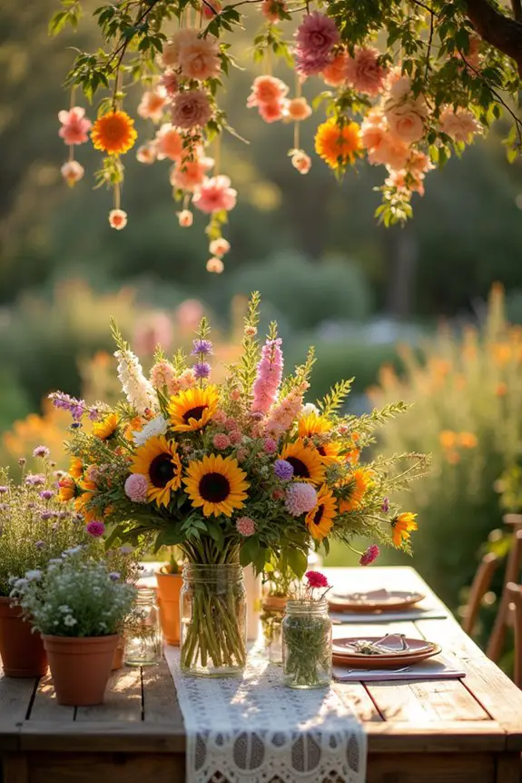 floral arrangements enhance ambiance