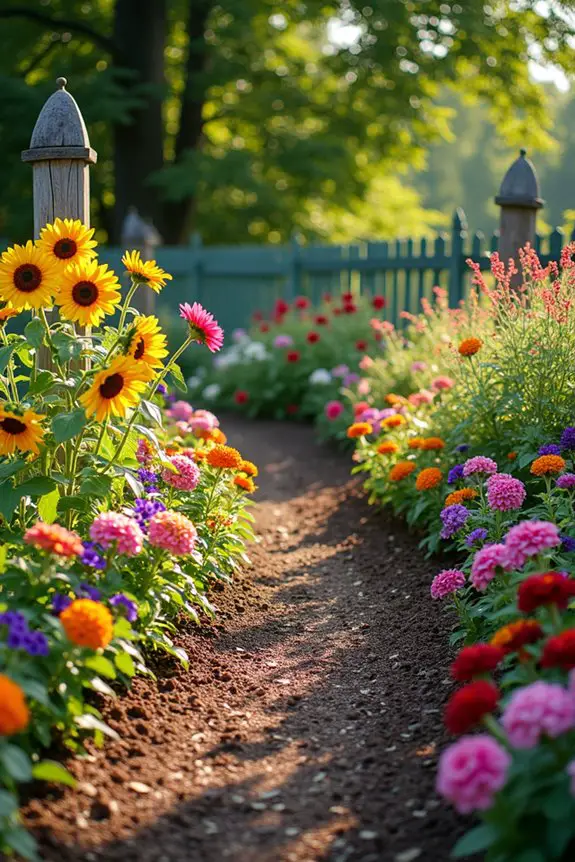 floral mosaic garden design