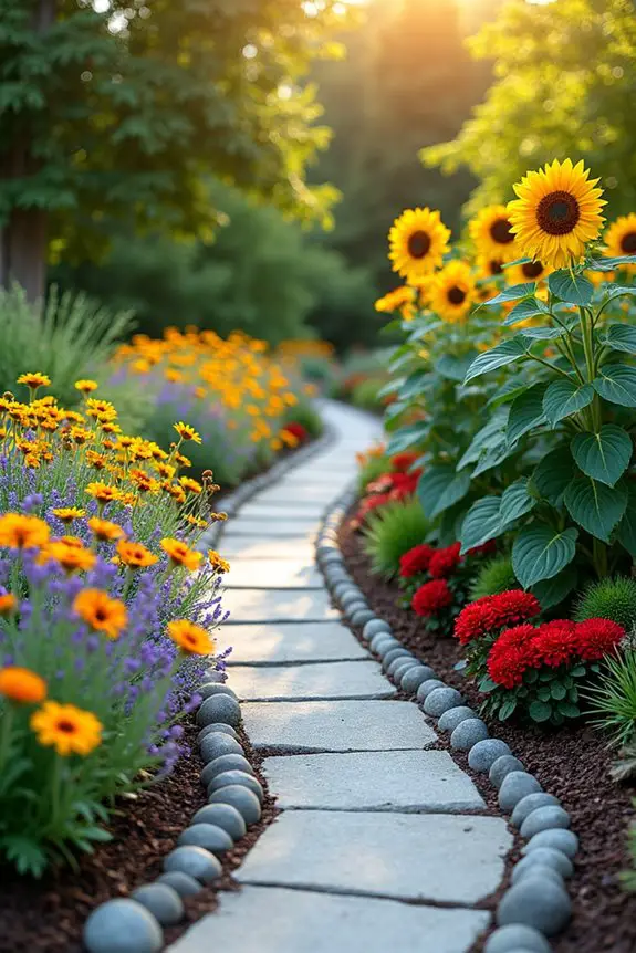 floral pathways enhance gardens