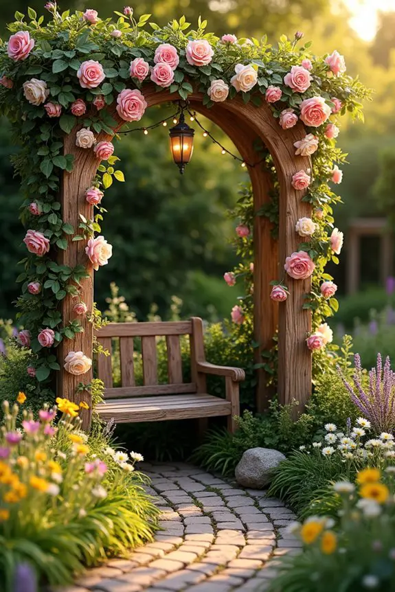 floral trellis garden accents