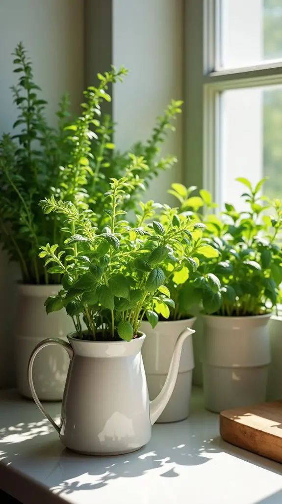 fresh herbs at home