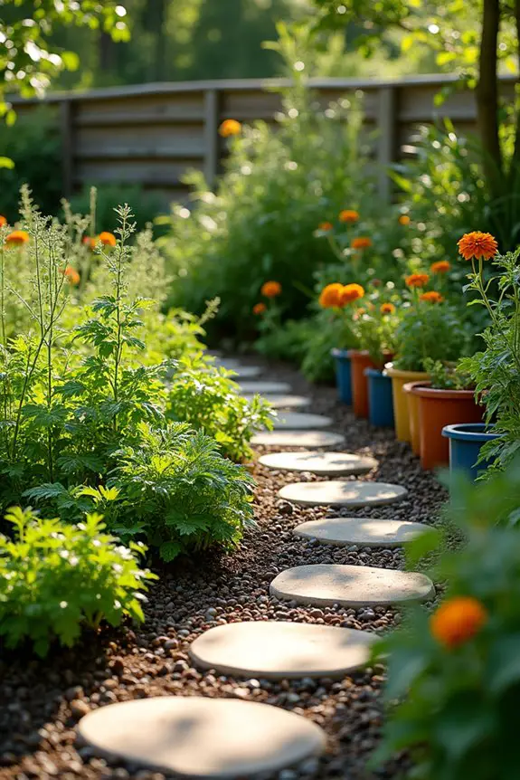 functional and tranquil herb garden