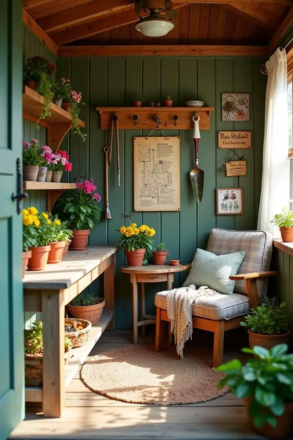 functional cozy shed layouts