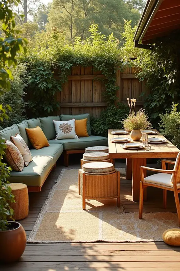 functional outdoor furniture arrangements