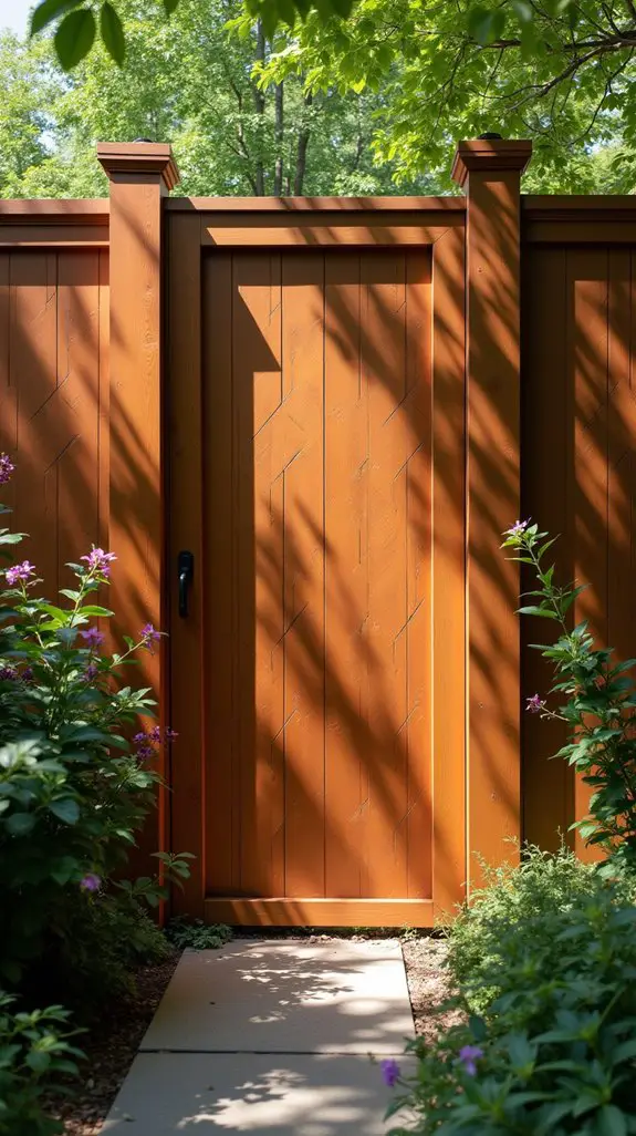 geometric wood fence aesthetic