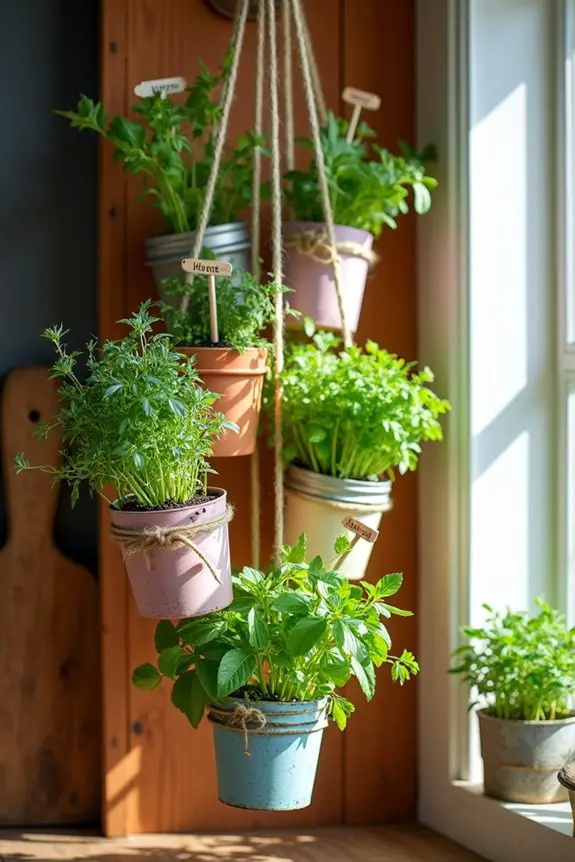 hanging herb garden assembly