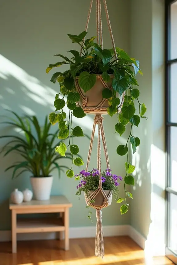 hanging planters for aesthetics