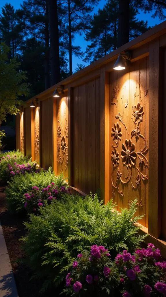 illuminated decorative privacy fence