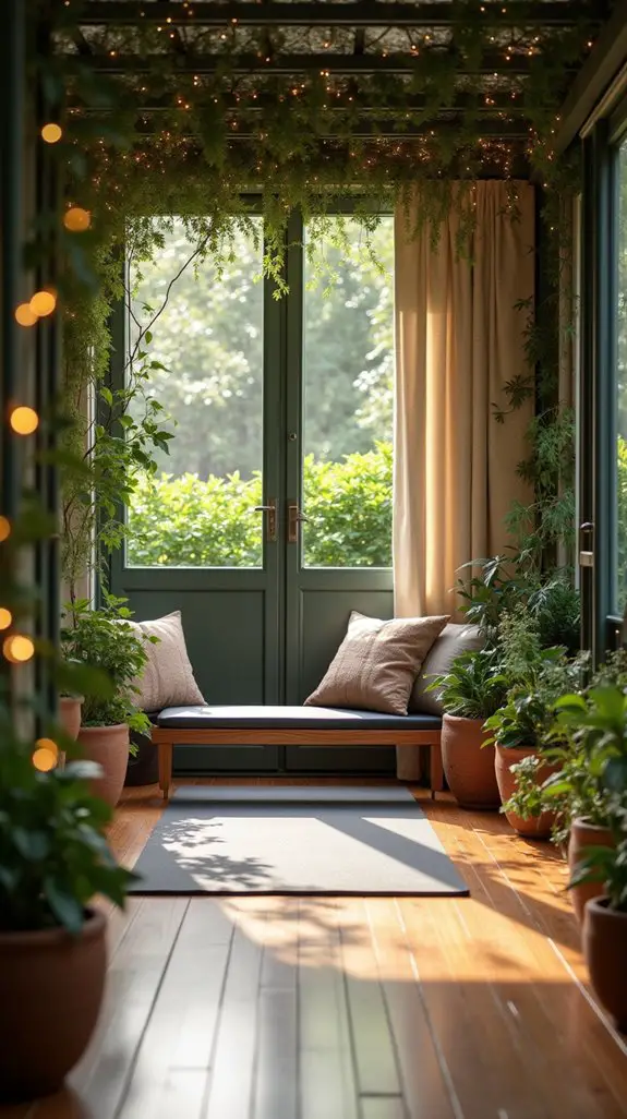 invigorating garden gym space