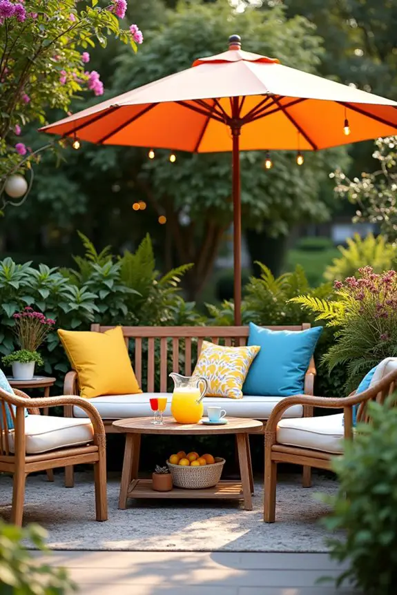 inviting outdoor seating arrangement
