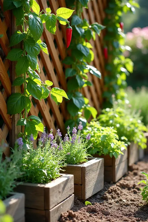lattice supports climbing plants