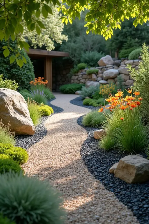 layered gravel garden design