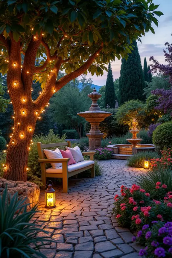 layered lighting garden oasis