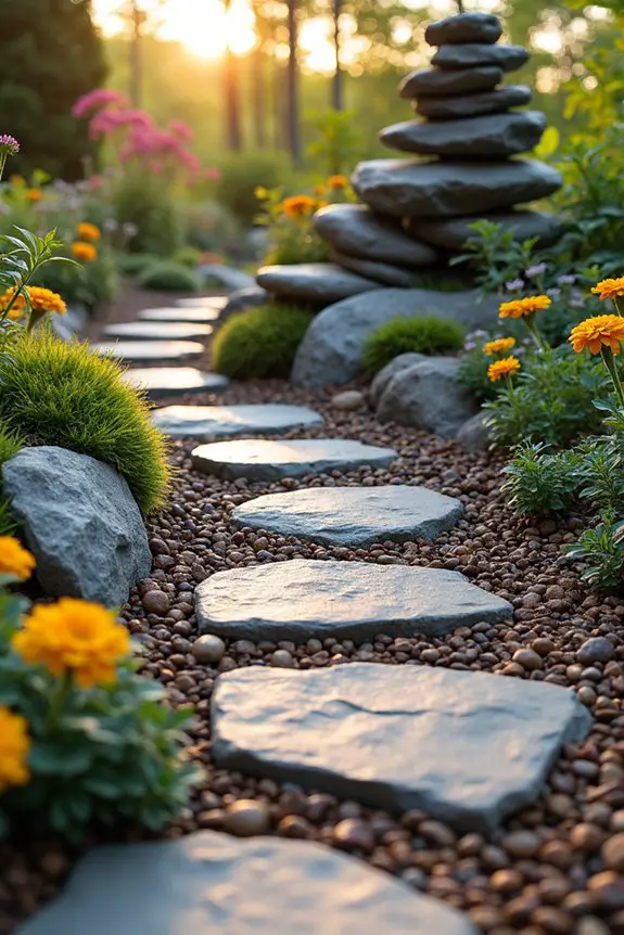 layered rock garden design