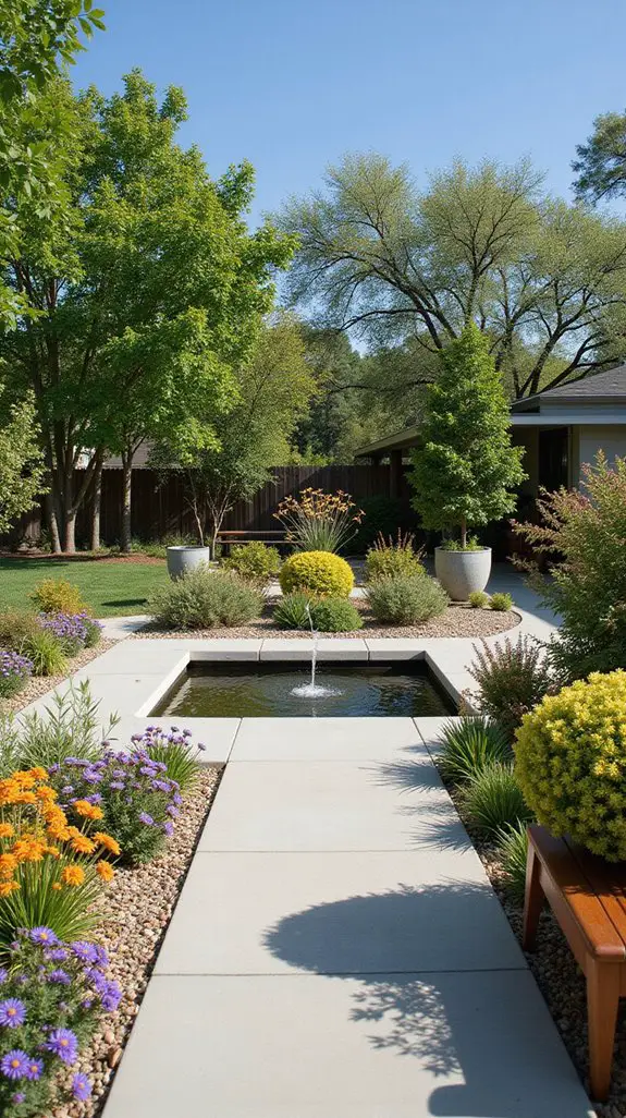 mid century modern garden design