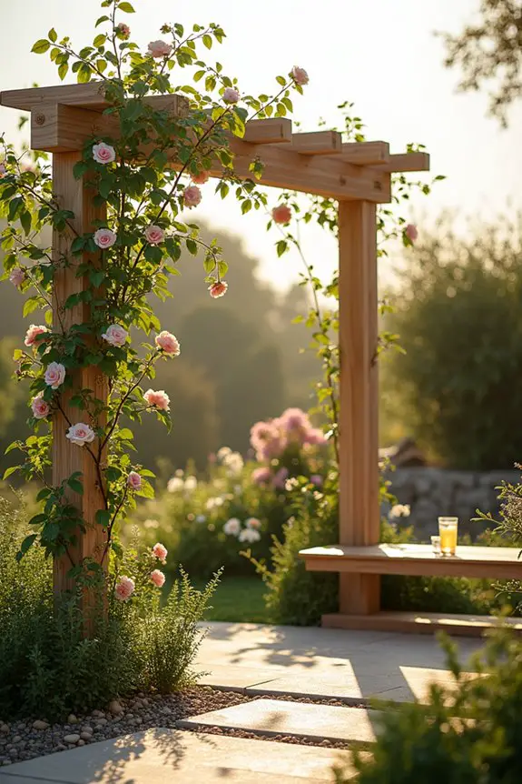 minimalist trellis garden design