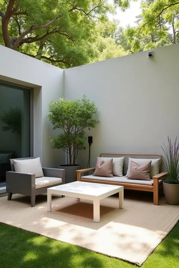 modern minimalist outdoor arrangement
