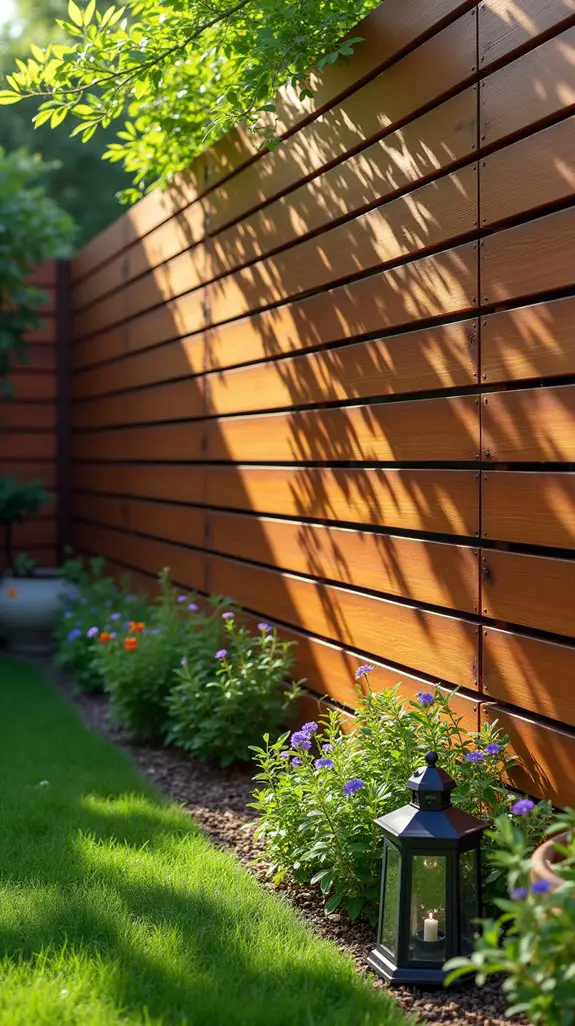 modern minimalist slat fences