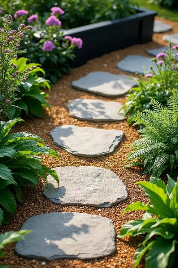 natural stone garden pathway