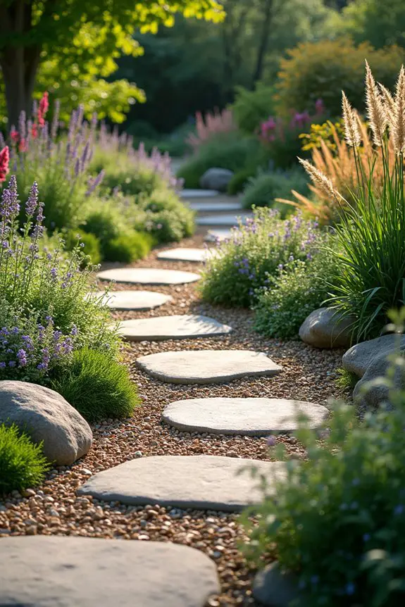 natural stone garden pathways