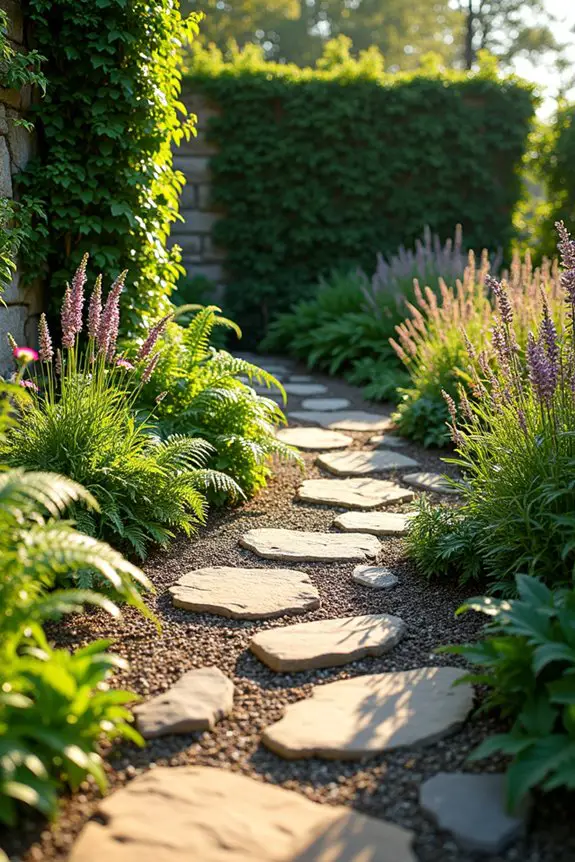 natural stone pathway creation