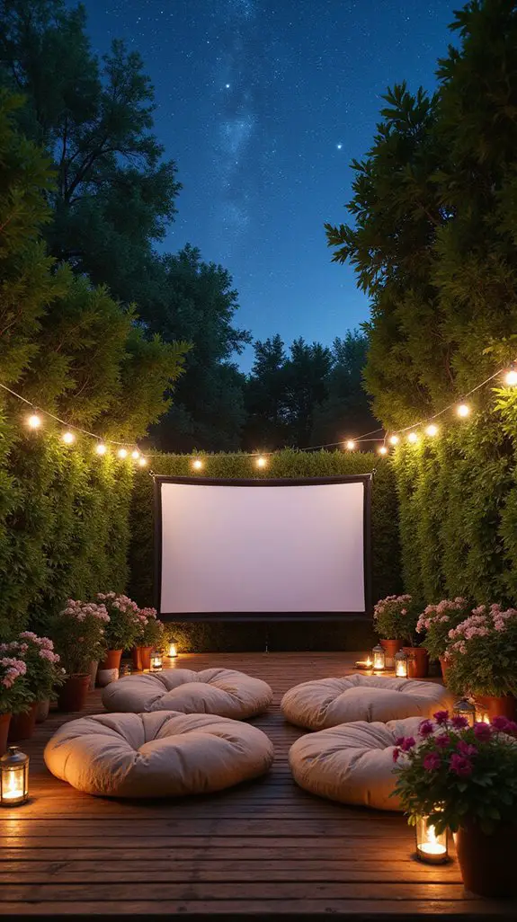 outdoor movie night oasis