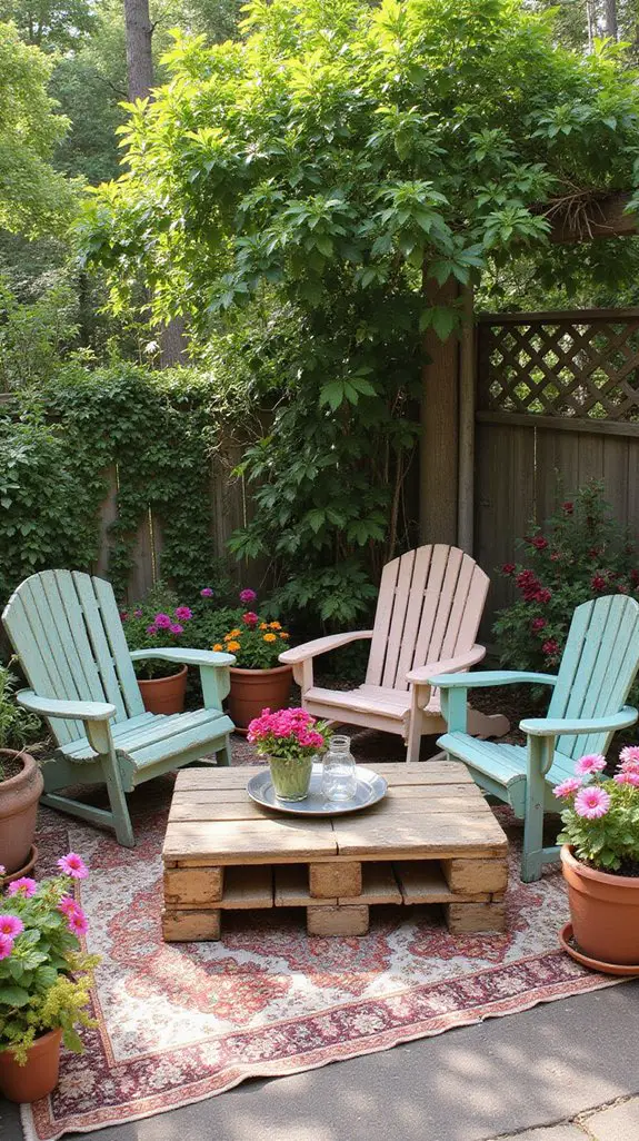 repurposed furniture outdoor seating