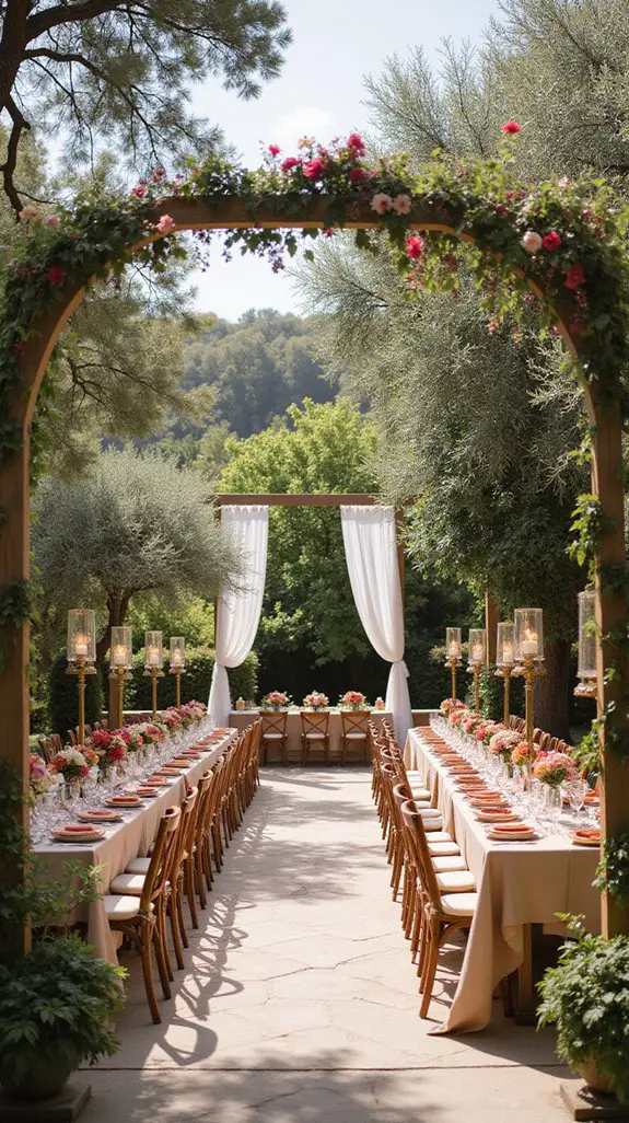 romantic mediterranean garden wedding