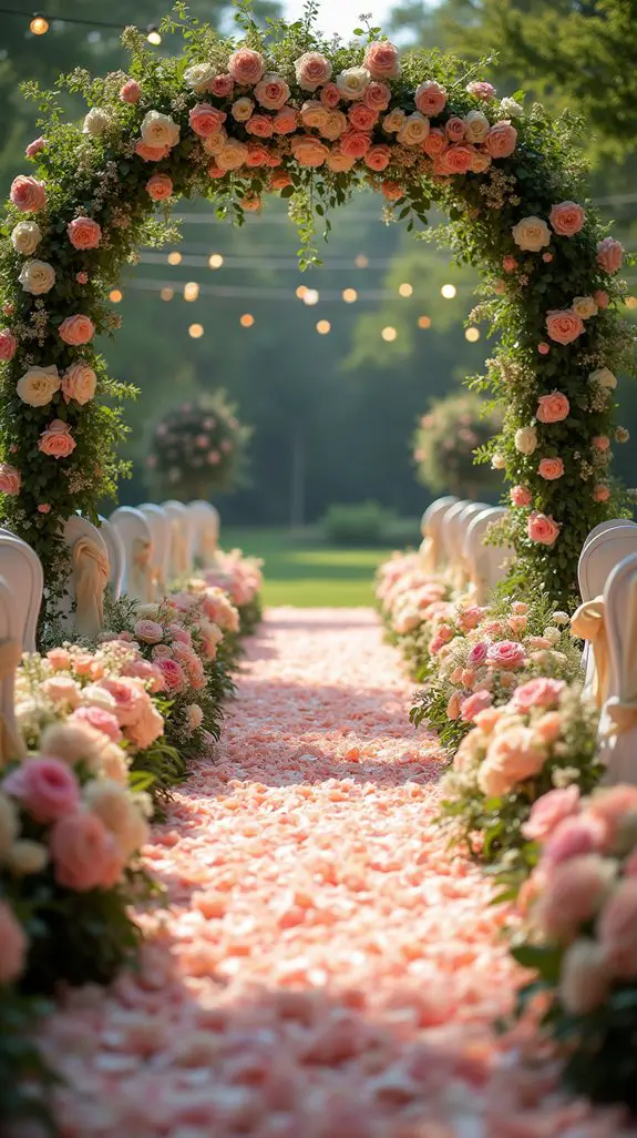 rose petals create romance