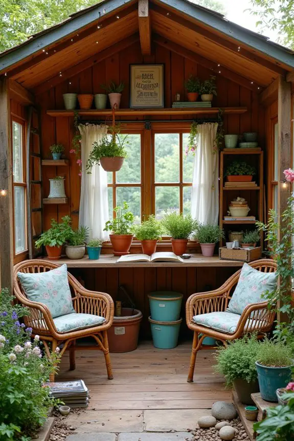 rustic garden shed sanctuary