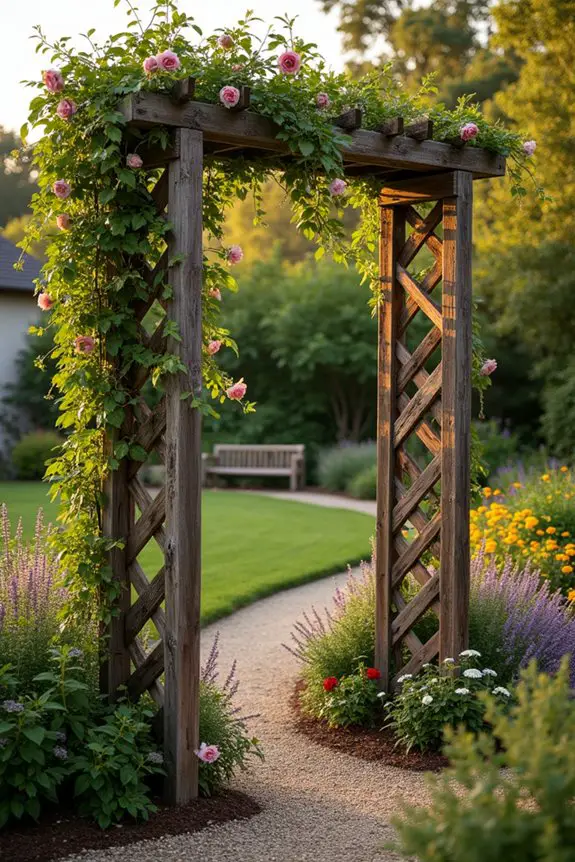 rustic garden trellis creation