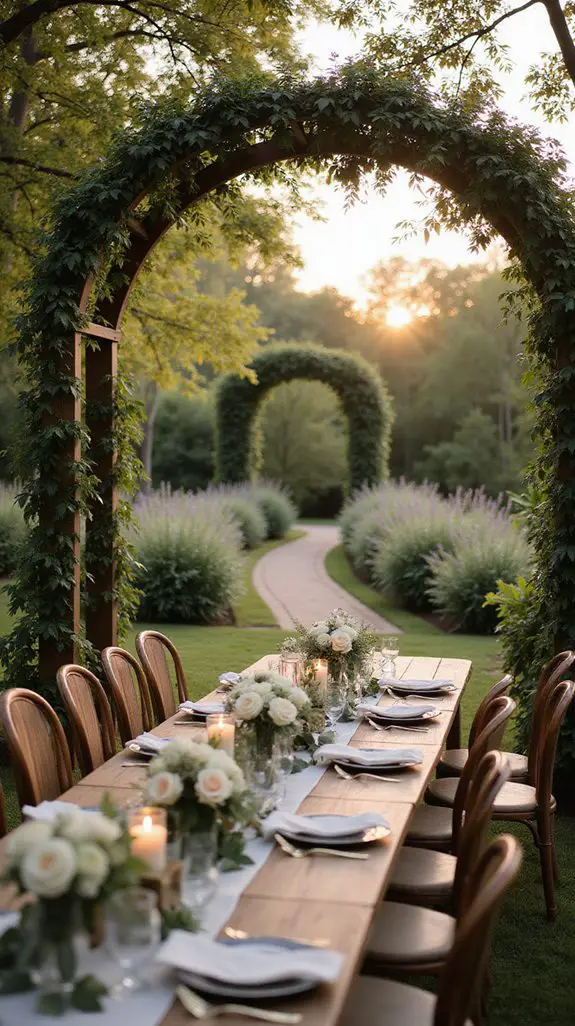 rustic garden wedding elegance
