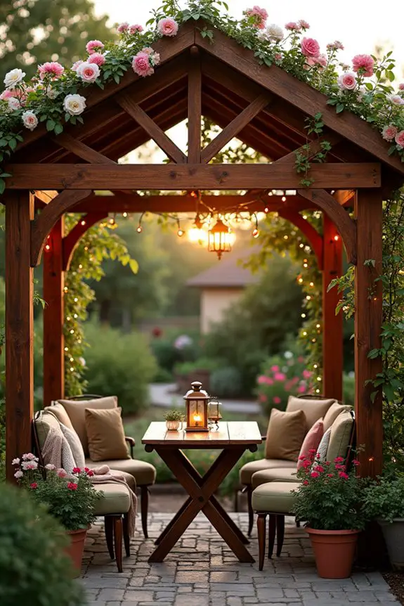 rustic wooden pergola charm