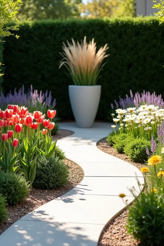 seasonal blooms courtyard design