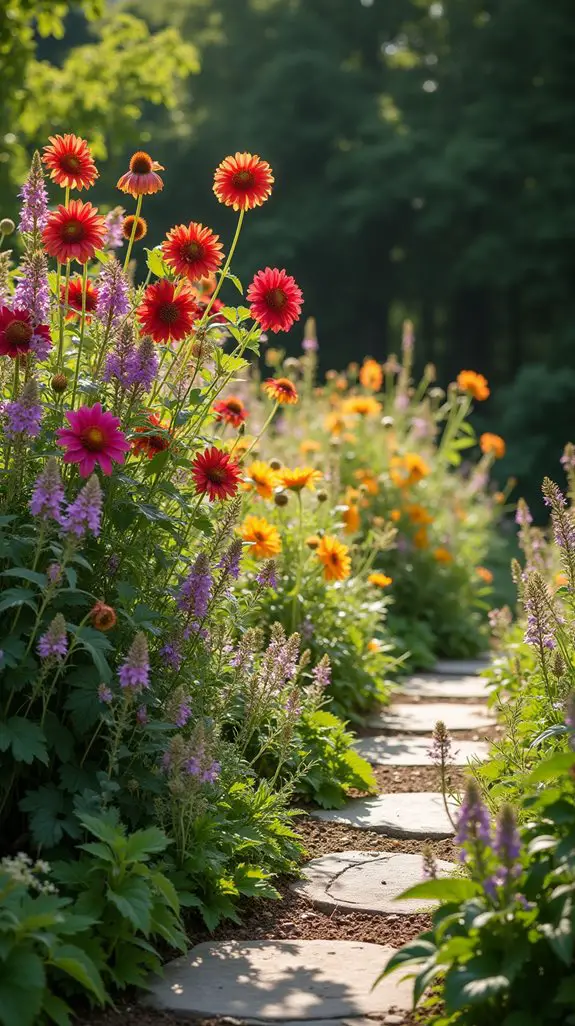 seasonal vibrant flower displays