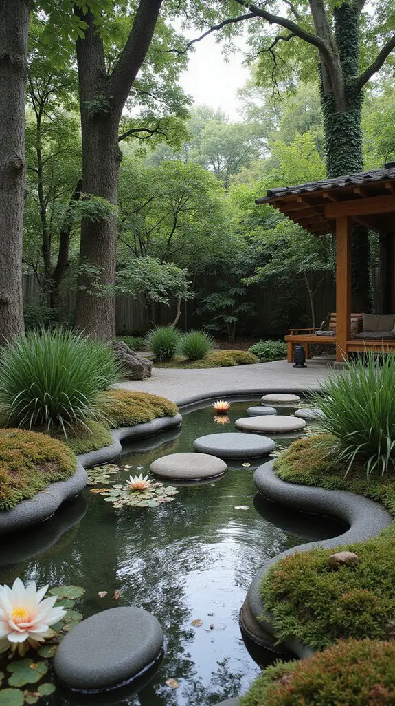 serene meditation pond sanctuary
