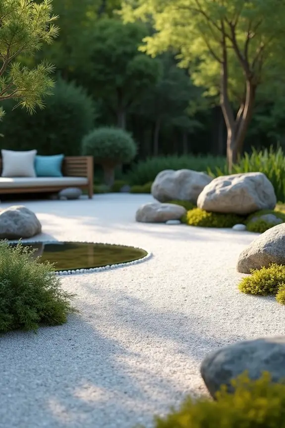 serene minimalist outdoor retreat