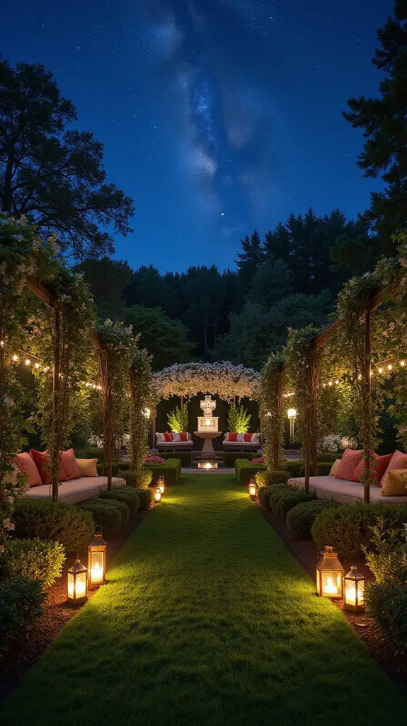 serene night garden retreat